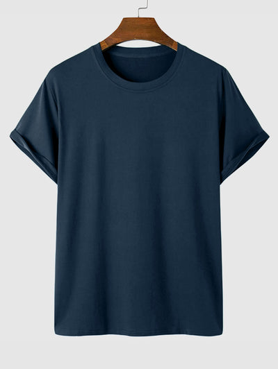 Men's Casual Playing Card Spades Letter Graphic Printed Crew Neck Short Sleeves T-shirt