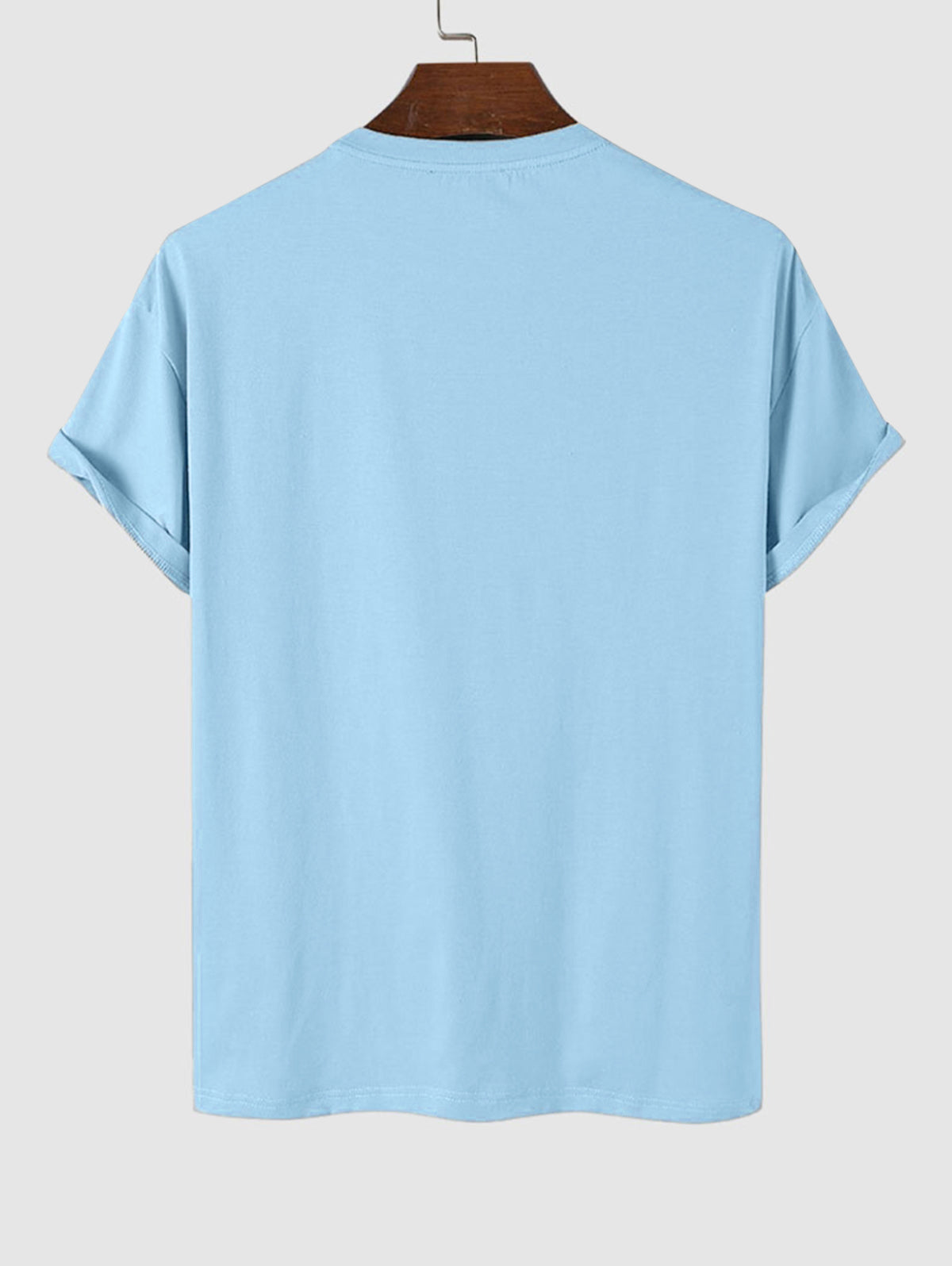 Men's SHELL YEAH Letter Turtle Printed Crew Neck Short Sleeves T-shirt