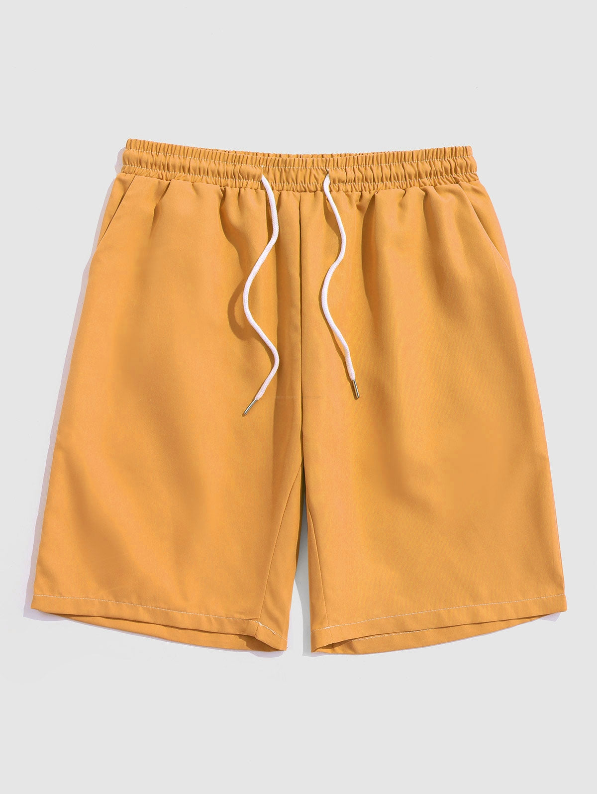 Mens Solid Color Quick Dry Basic Casual Shorts