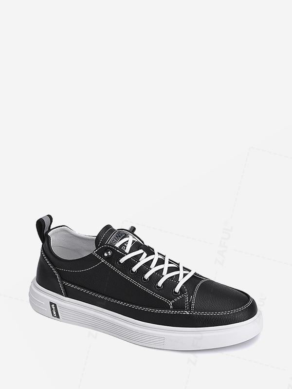 Topstitching Lace Up Front Skate Shoes