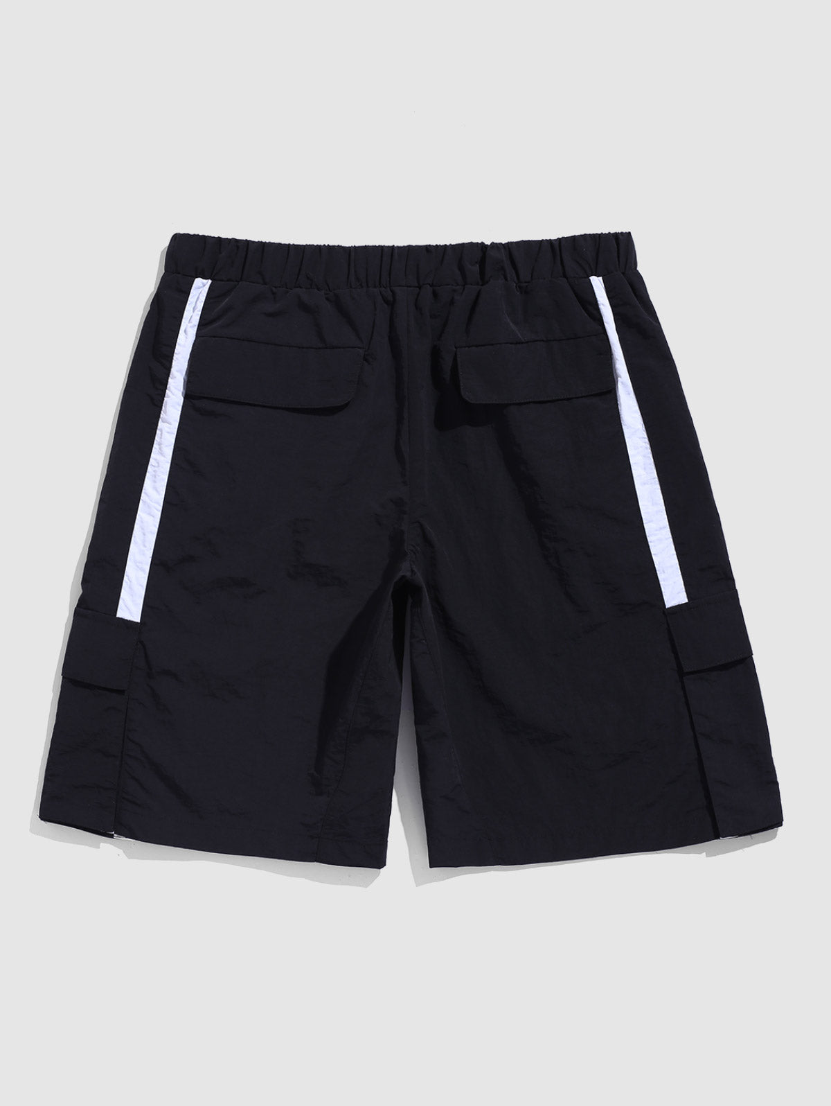 Men's Contrast Color Pockets Drawstring Cargo Shorts