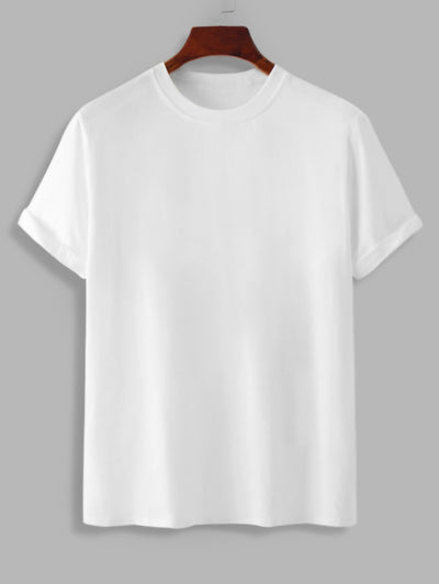 Men's Casual Playing Card Spades Letter Graphic Printed Crew Neck Short Sleeves T-shirt