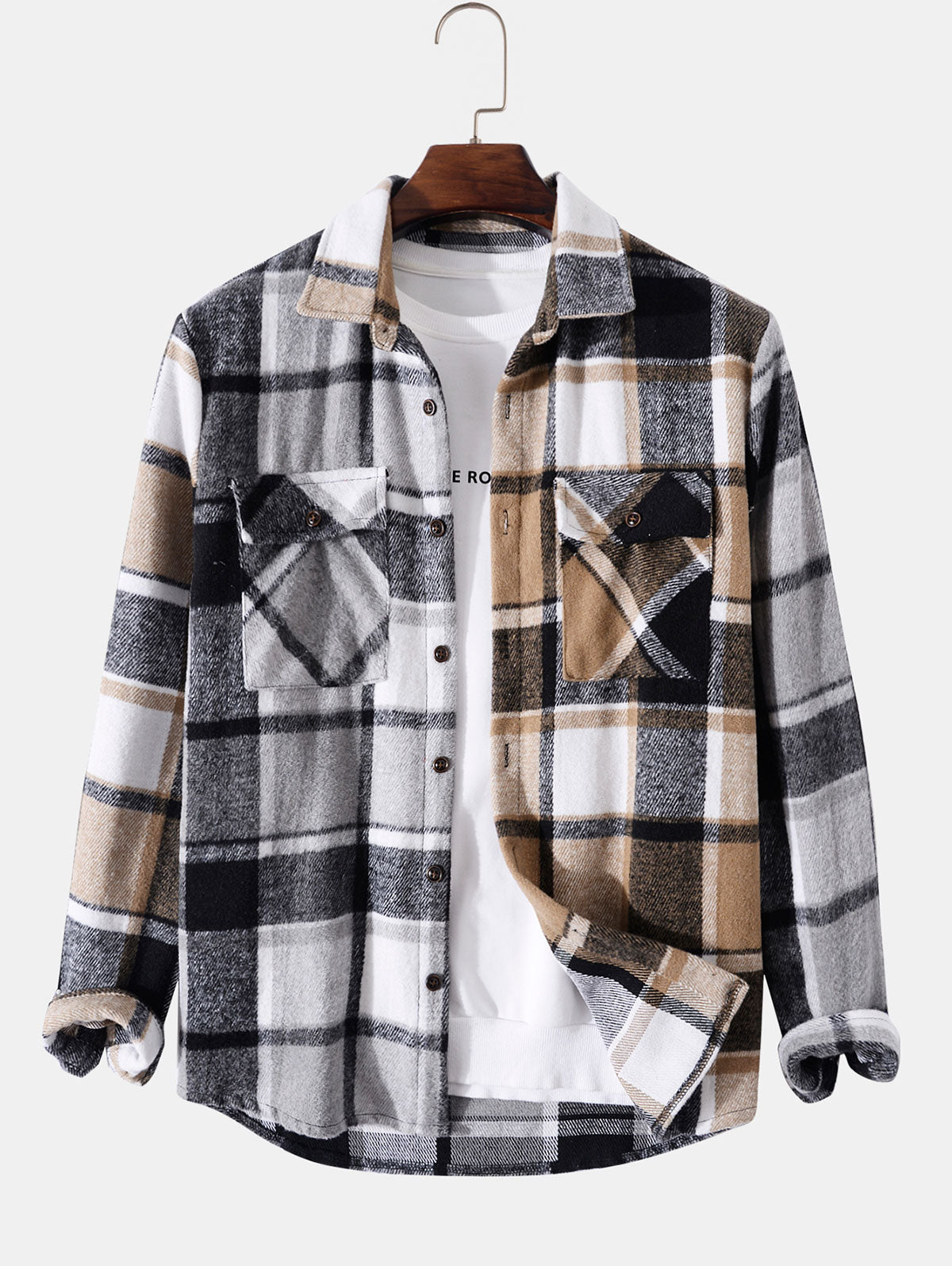 Mens Classic Plaid Flannel Shirt