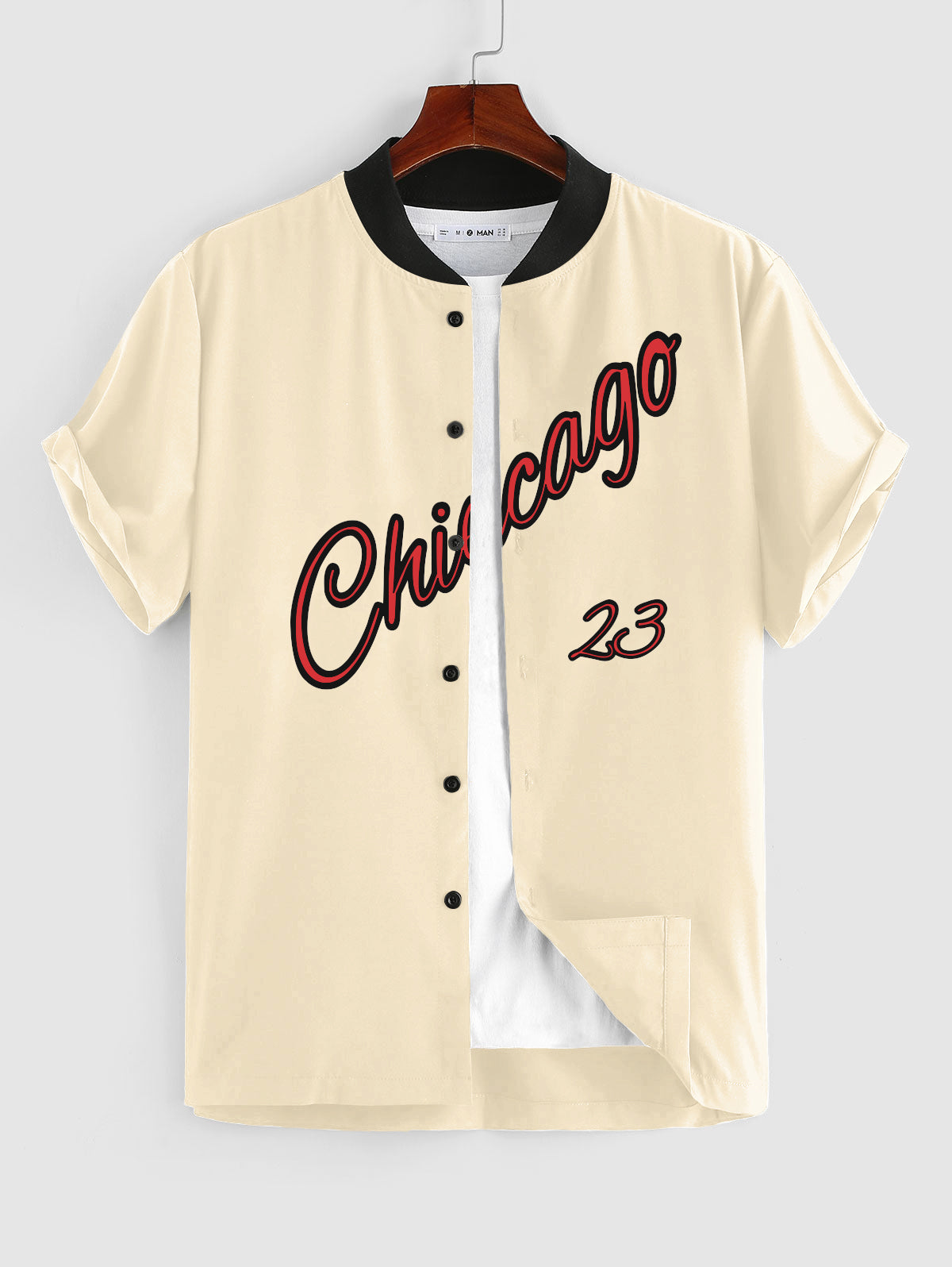 Mens Chicago Graphic Baseball Shirt