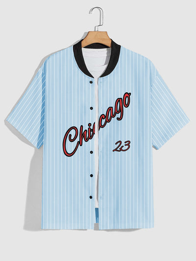 Mens Chicago Graphic Baseball Shirt