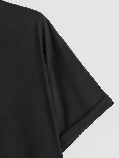 Men's Casual Triangle Printed Crew Neck Short Sleeves T-shirt