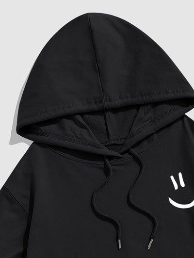 Men's Simple Smile Face Hoodie