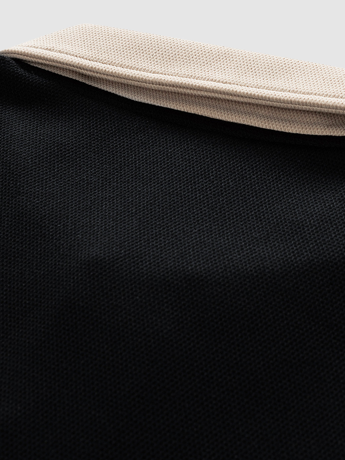 Color Spliced Polo Collar Sweatshirt