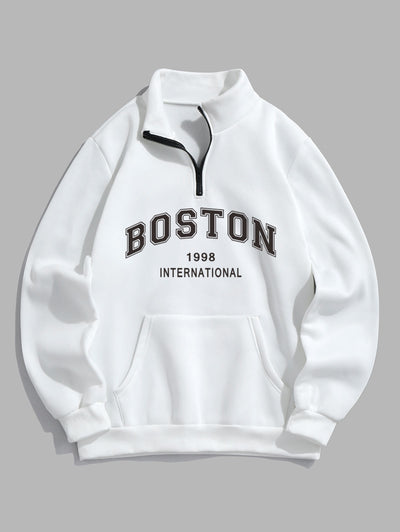 Mens BOSTON Fleece-lined Sweatshirt Kosyway