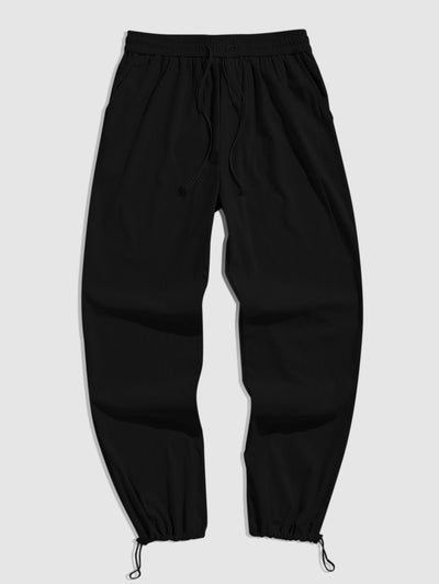 Drawstring Hem Corduroy Pants