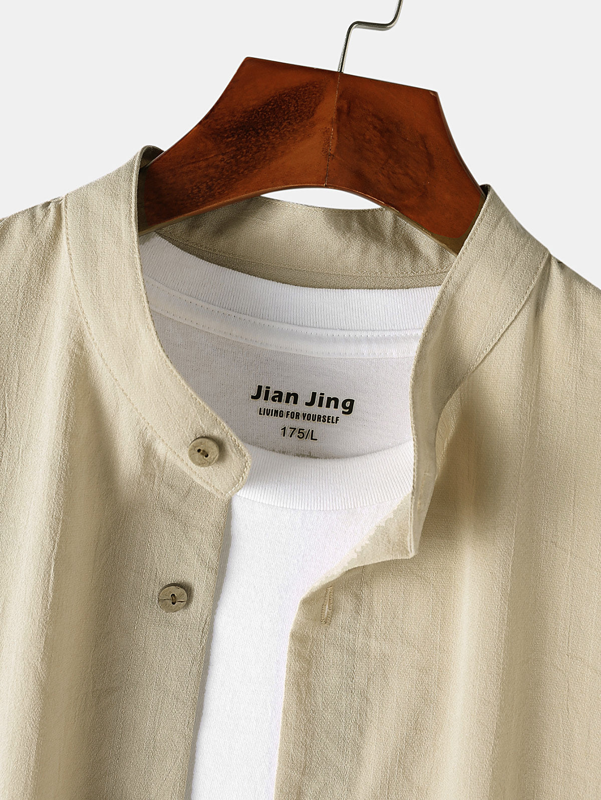 Mens Cotton and Linen Textured Casual Shirt