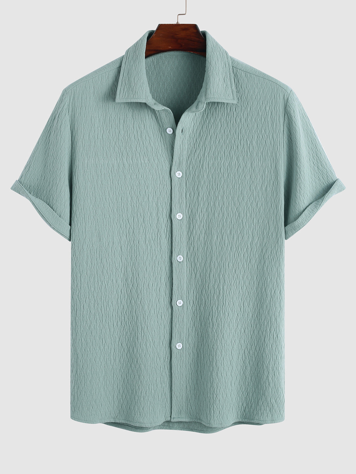 Mens Cotton and Linen Textured Casual Shirt