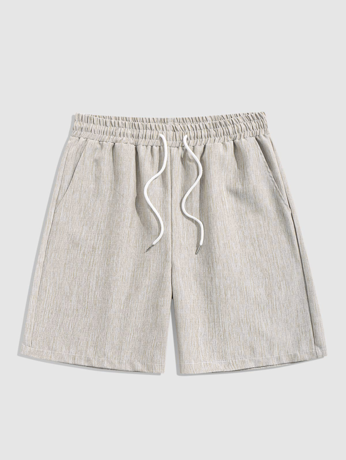 Mens Plain Color Drawstring Shorts