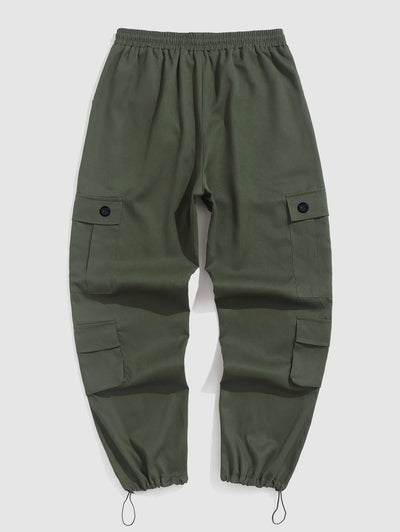 Toggle Drawstring Streetwear Multi-pocket Cargo Pants Kosyway