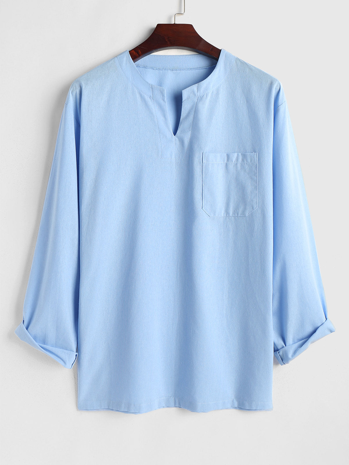 Mens Cotton and Linen Textured Shirt Kosyway