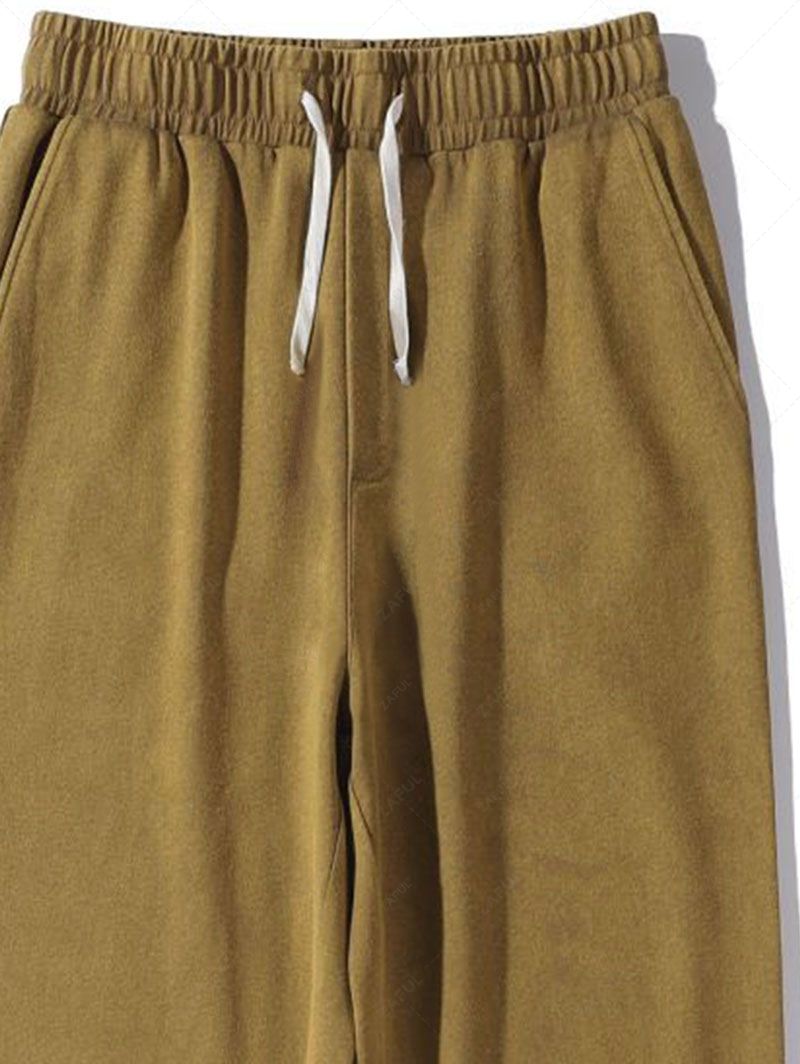 Solid Color Drawstring Basic Casual Pants Kosyway