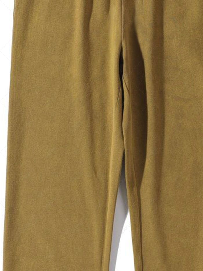 Solid Color Drawstring Basic Casual Pants