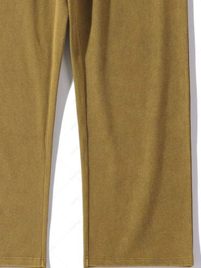 Solid Color Drawstring Basic Casual Pants