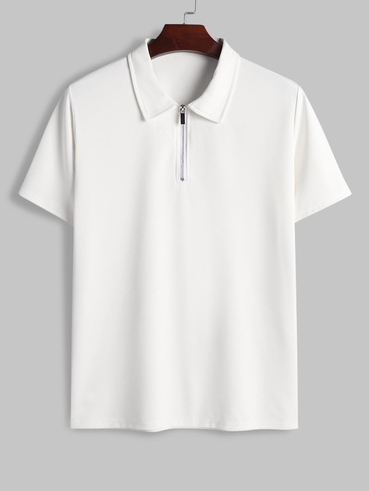 Mens Half Zip Design Polo Shirt