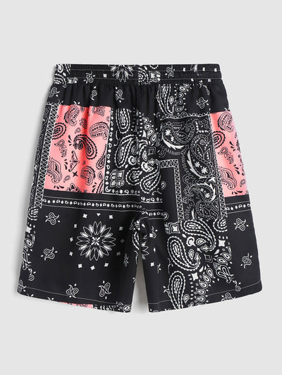 Mens Ethnic Style Paisley Vacation Shorts