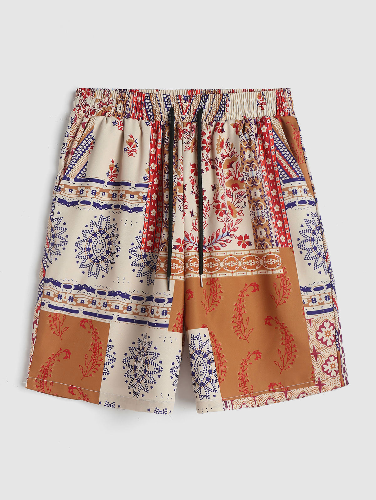 Mens Ethnic Style Paisley Vacation Shorts