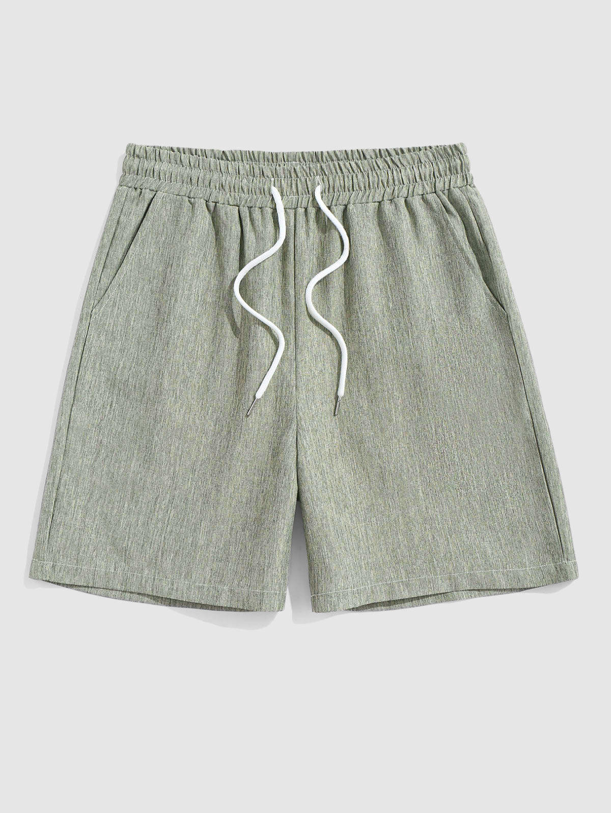 Mens Plain Color Drawstring Shorts