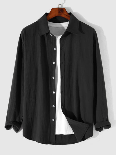 Mens Casual Long Sleeves Shirt