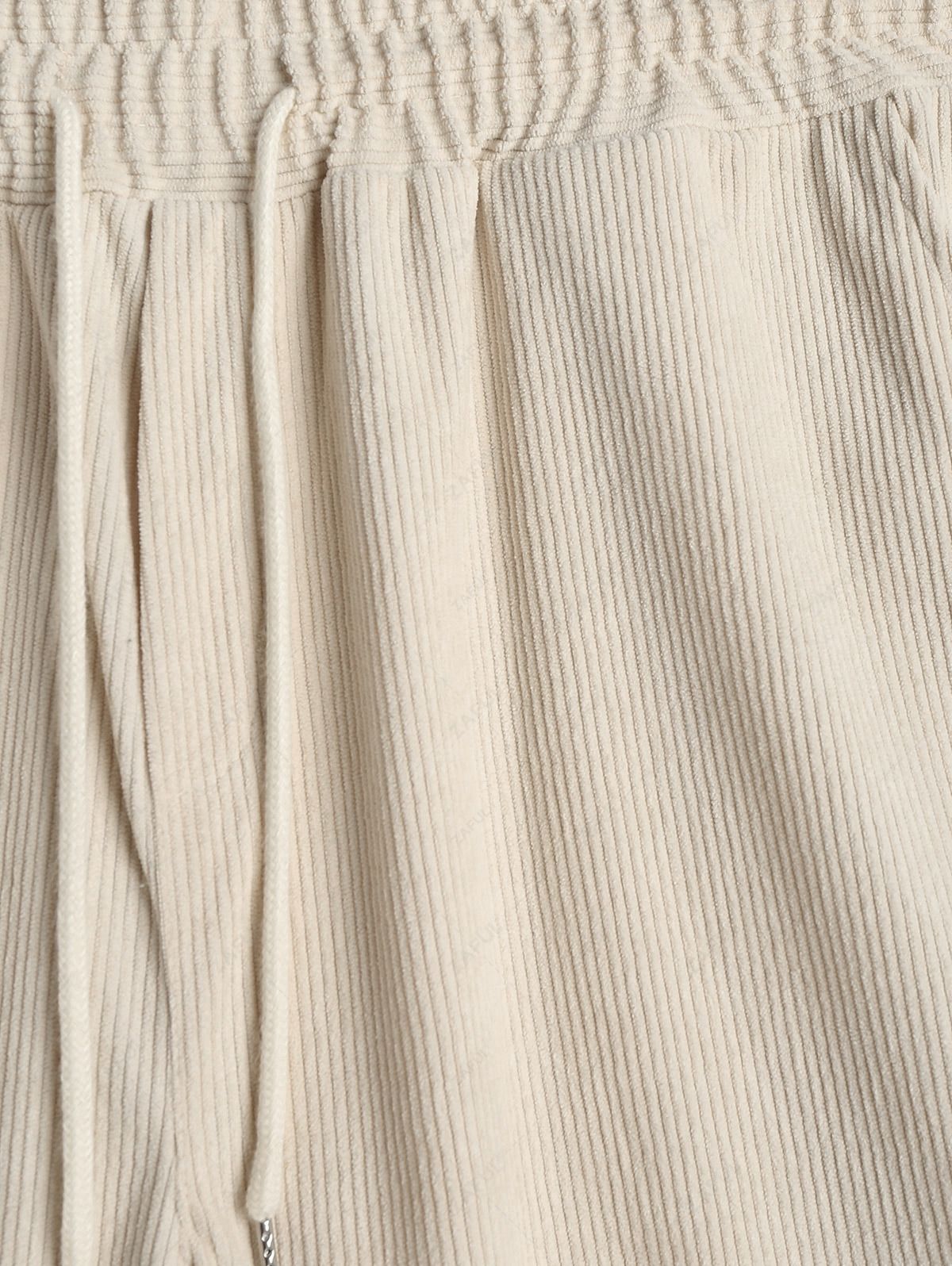 Solid Color Drawstring Corduroy Shorts