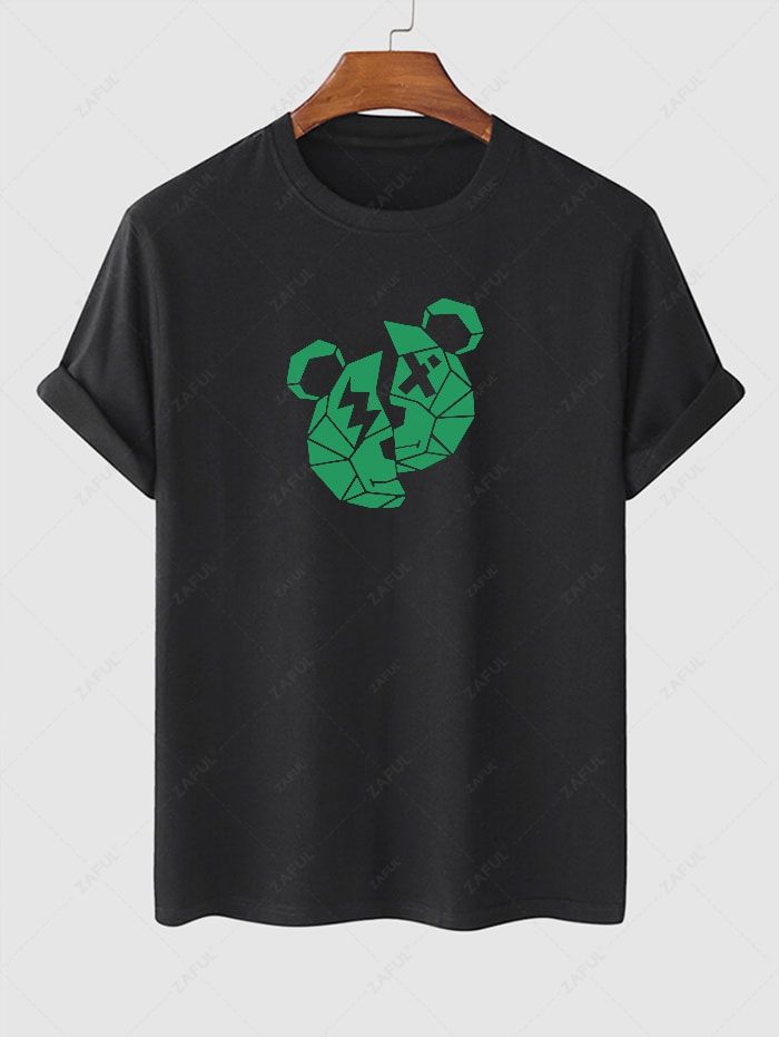 Bear Print Short Sleeve T Shirt