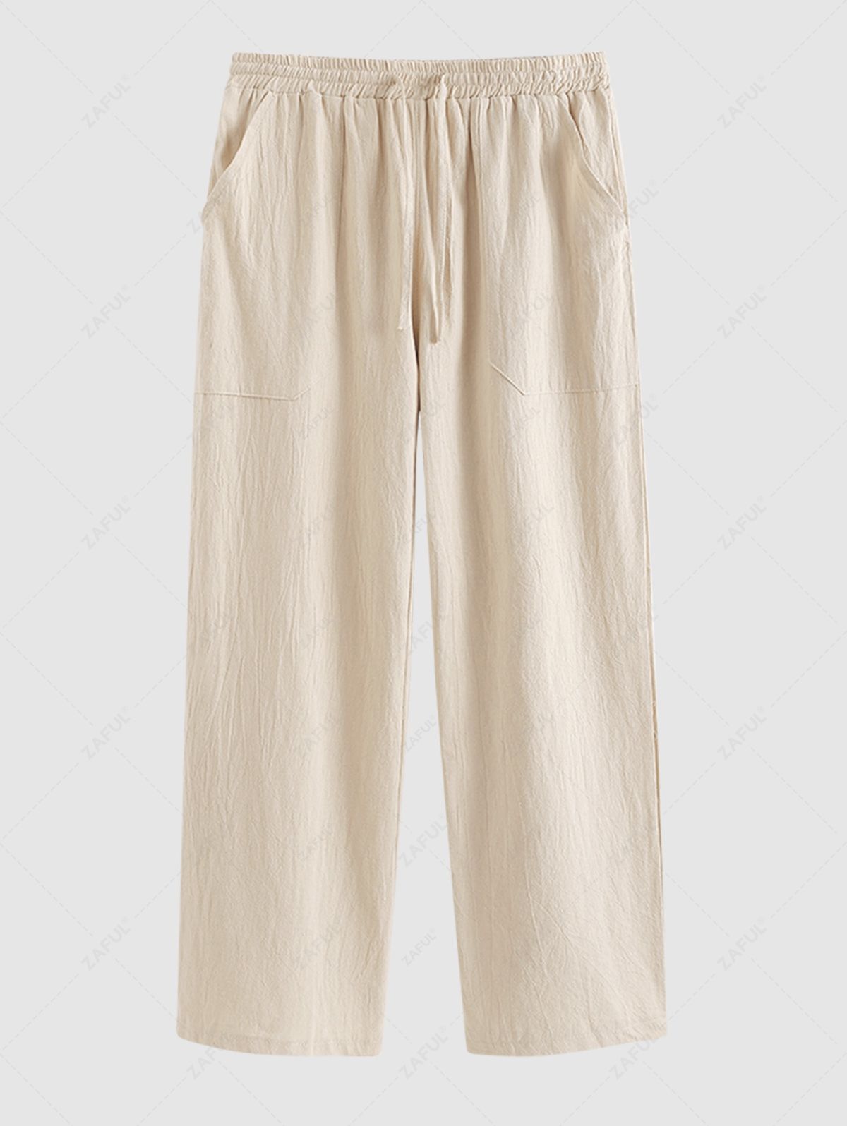 Solid Color Basic Linen Pants