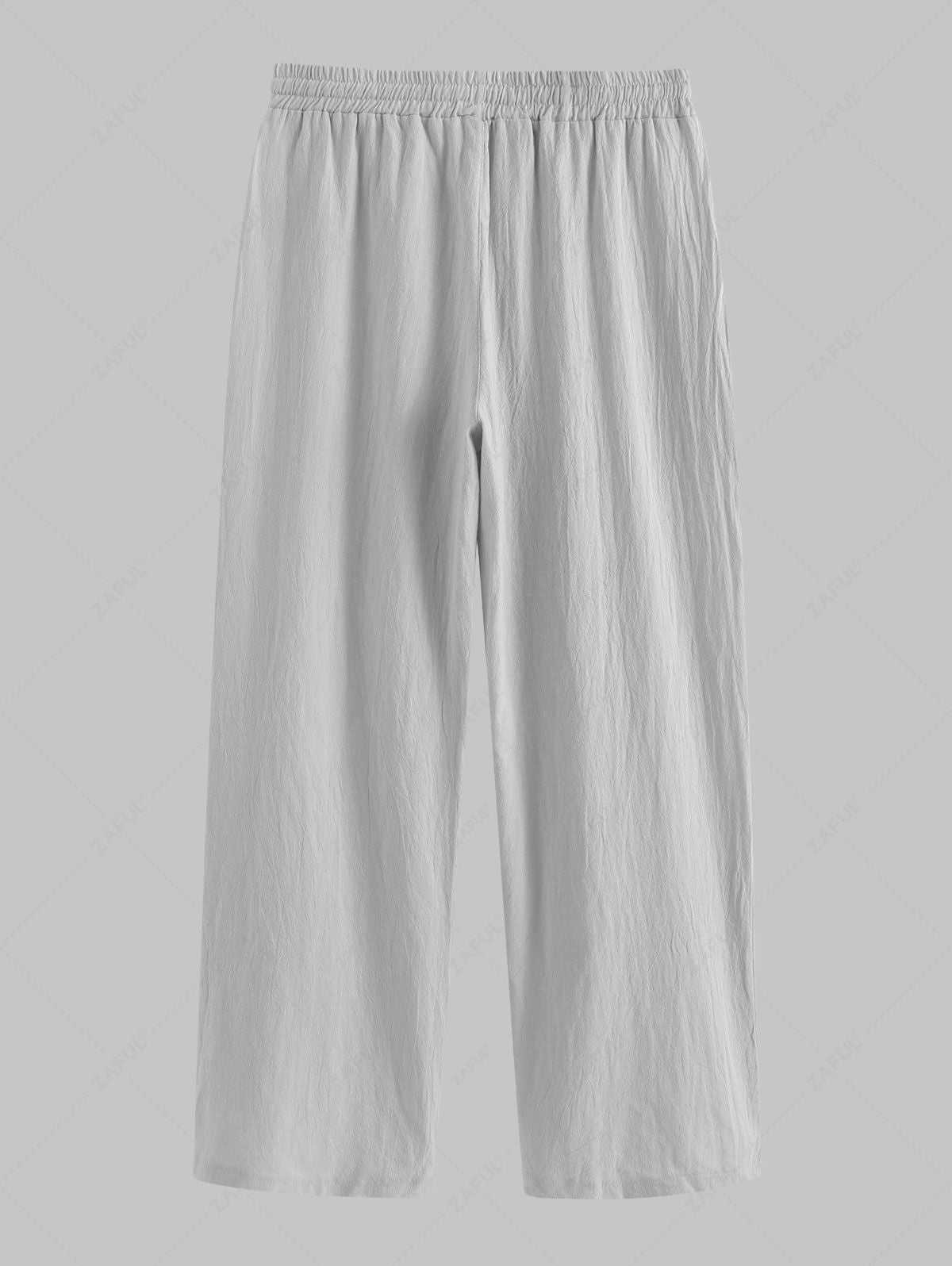 Solid Color Basic Linen Pants