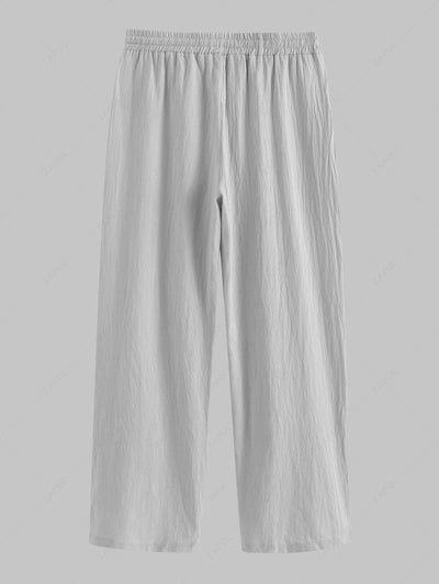 Solid Color Basic Linen Pants