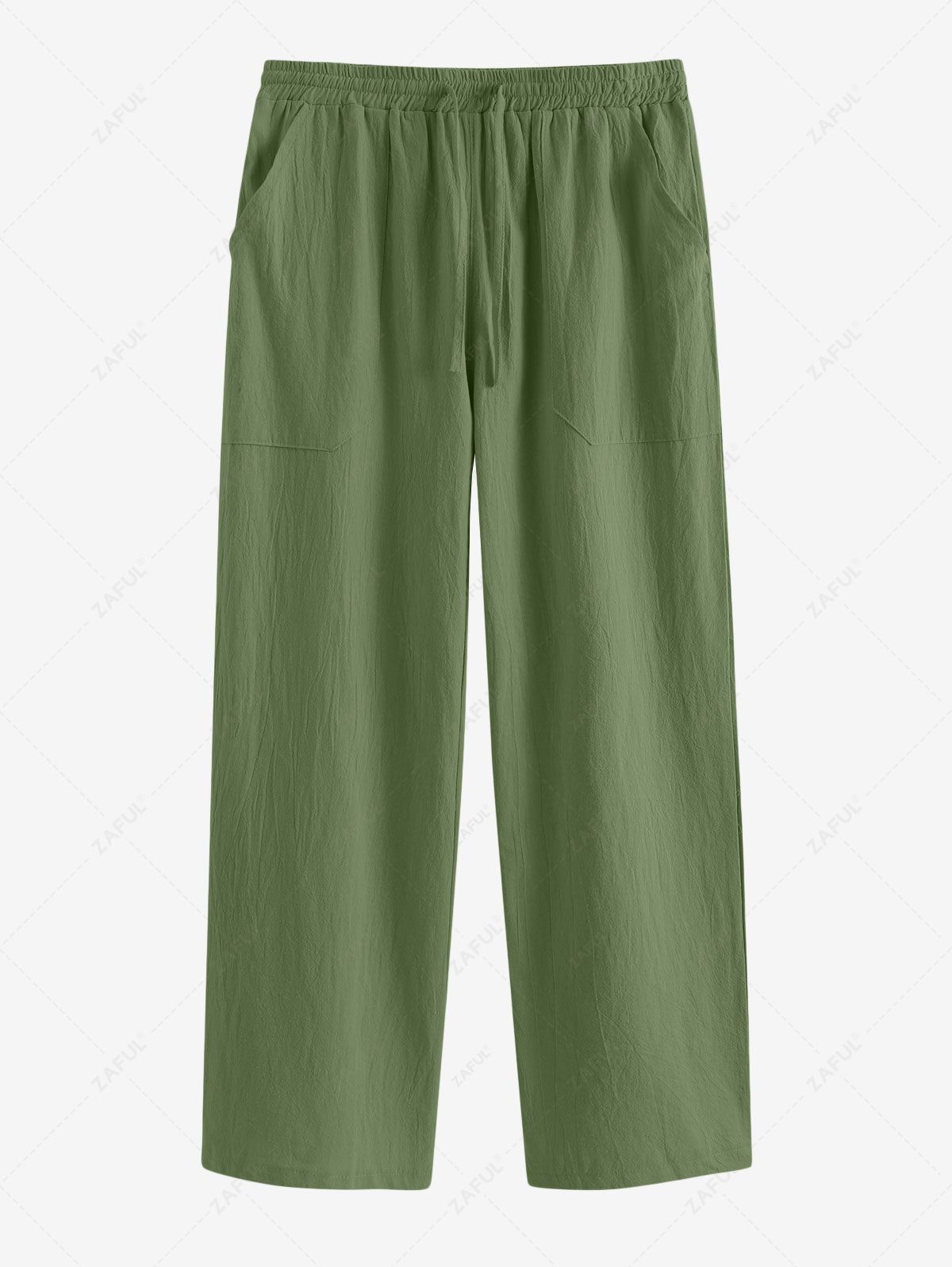 Solid Color Basic Linen Pants