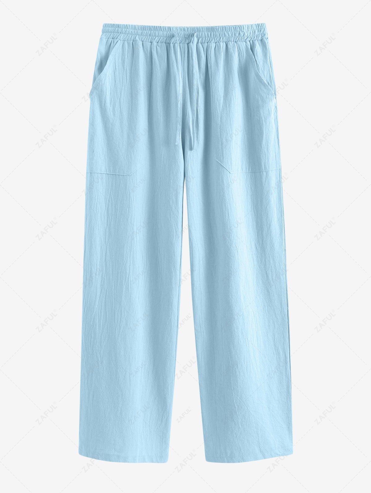 Solid Color Basic Linen Pants