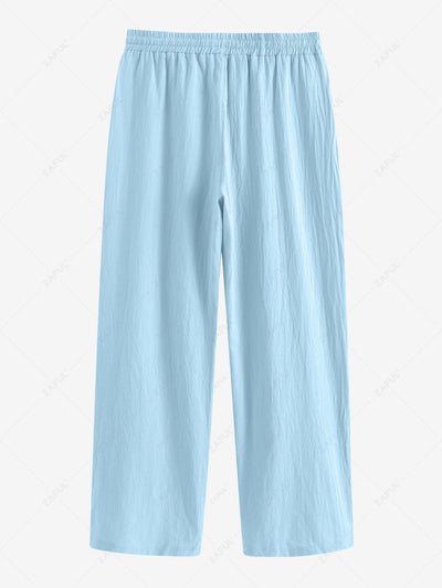 Solid Color Basic Linen Pants Kosyway