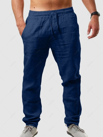 Solid Color Basic Linen Pants