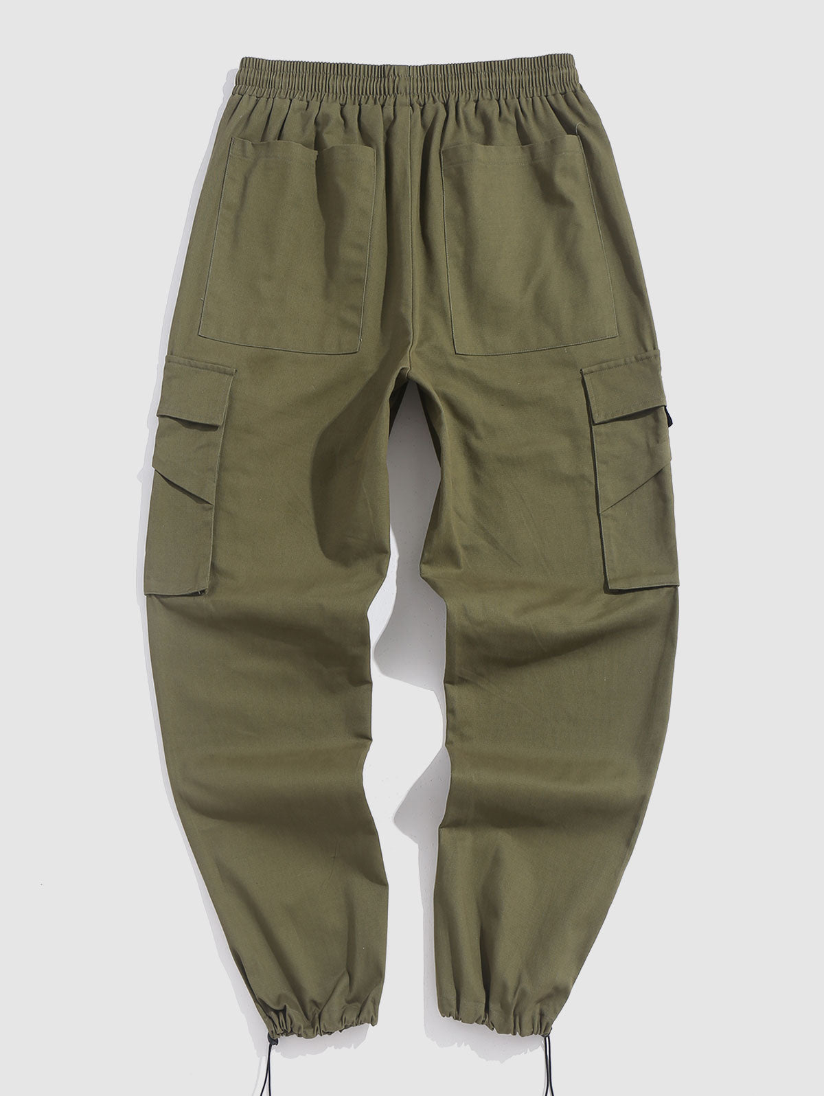 Men's Multi-pockets Ankle Banded Drawstring Cargo Pants