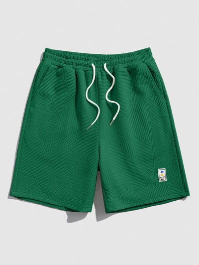 Mens Geometric Drawstring Shorts