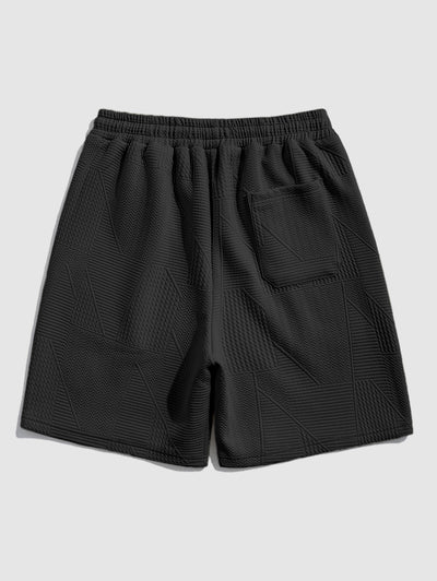 Mens Geometric Drawstring Shorts