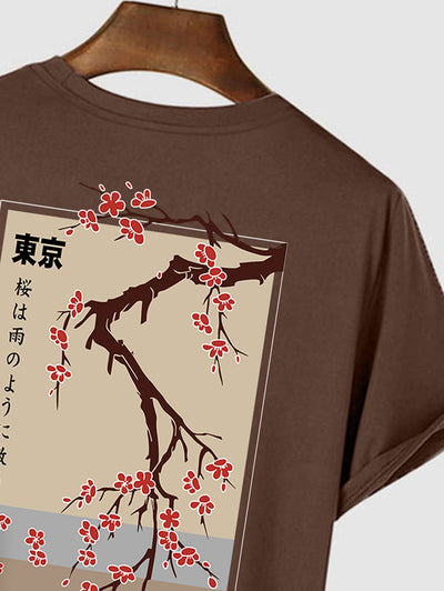 Men's Plum Blossom Casual T-shirt Kosyway