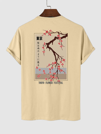 Men's Plum Blossom Casual T-shirt