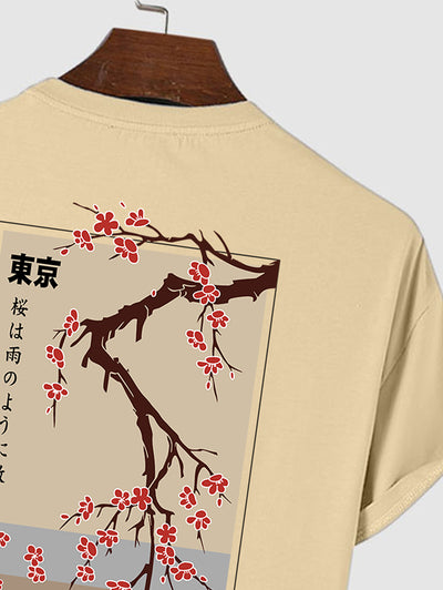 Men's Plum Blossom Casual T-shirt Kosyway