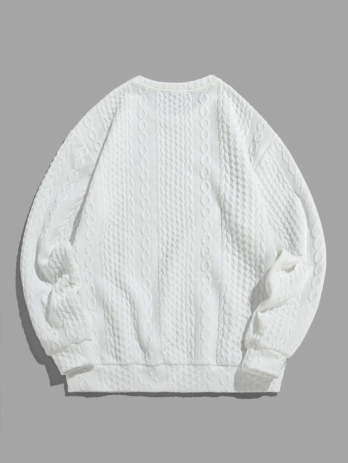 Men's Minimalist Knitted Jacquard Sweatshirt