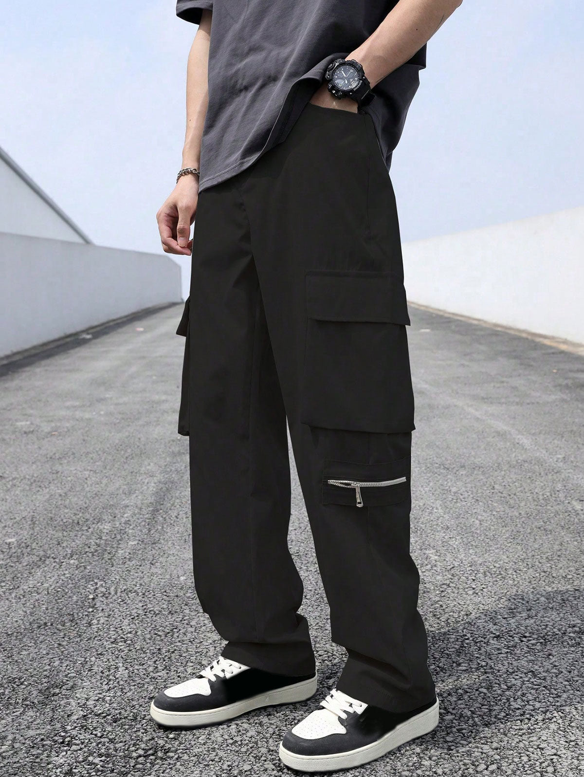 Men's Side Pockets Design Cargo Pants