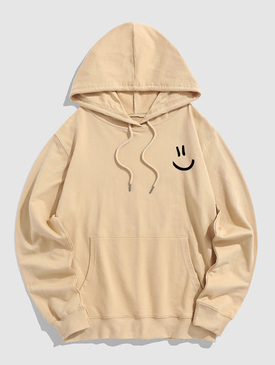 Men's Simple Smile Face Hoodie Kosyway