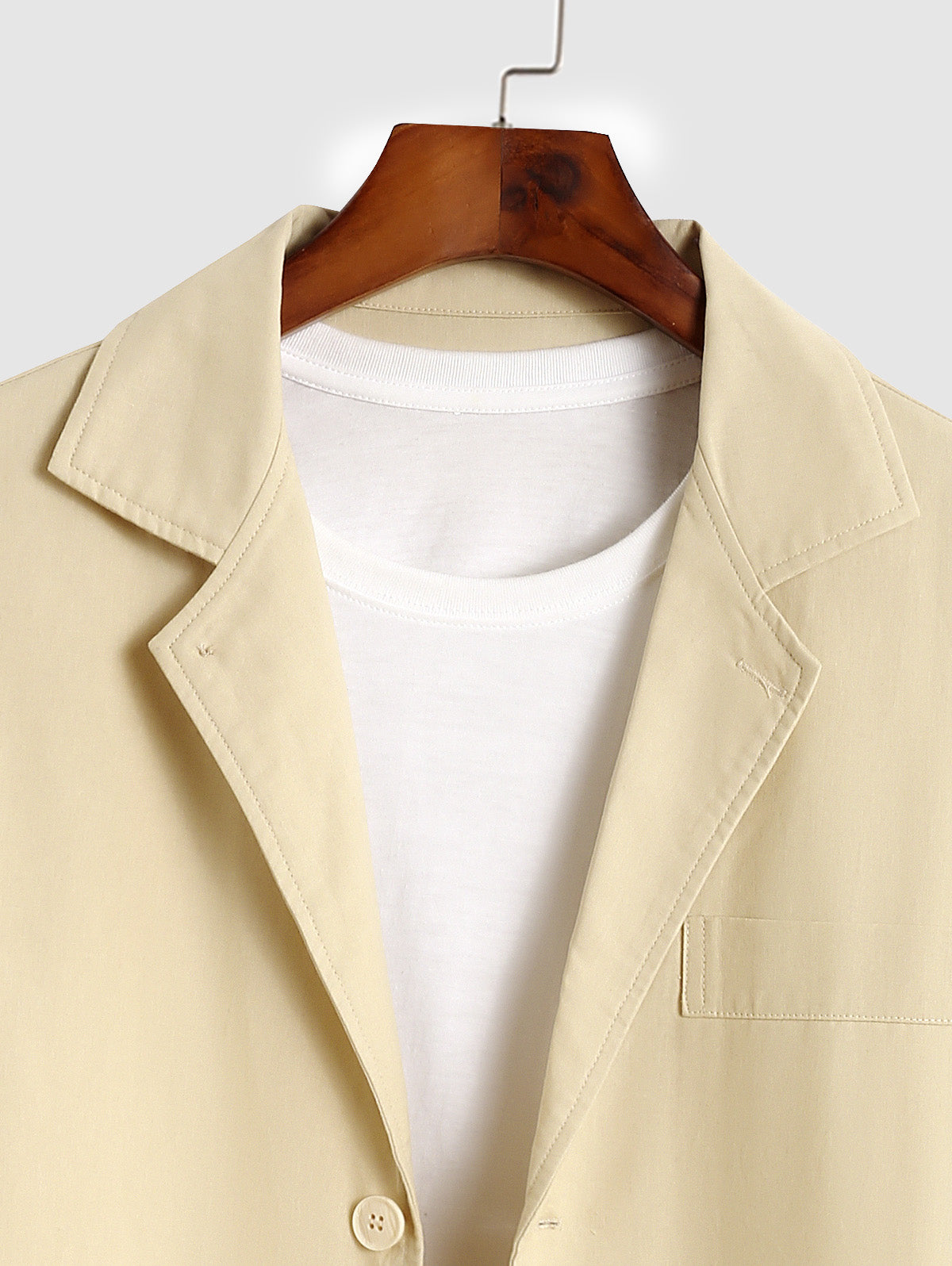 Men's Cotton and Linen Textured Casual Shacket Kosyway