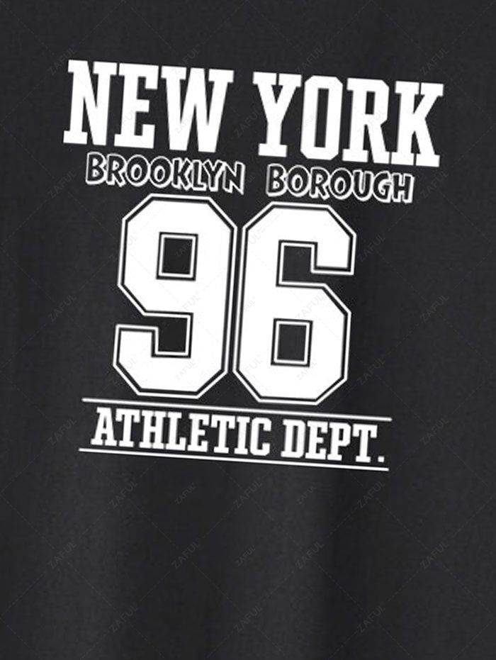 Men's NEW YORK Letter Graphic Printed Short Sleeves T-shirt Kosyway