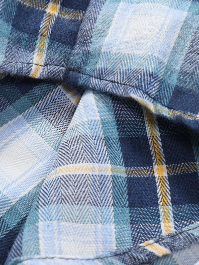 Men's Plaid Button Up Short Sleeves Shirt