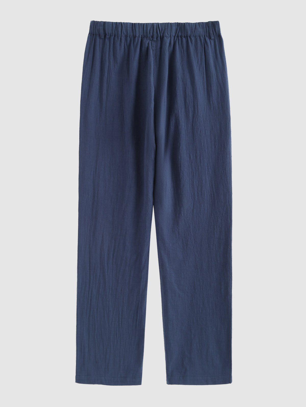 Men's Solid Color Cotton and Line Straight Leg Pants