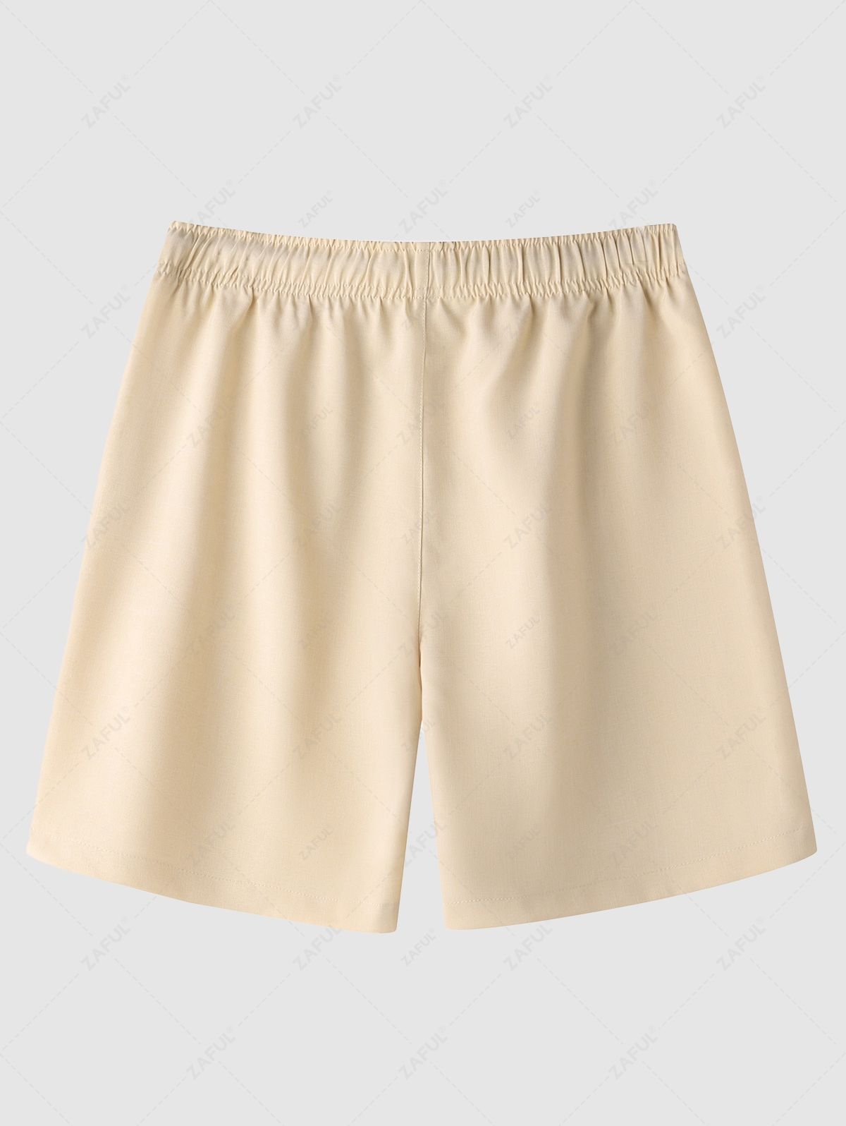 Men's Solid Color Drawstring Slant Pockets Casual Shorts Kosyway